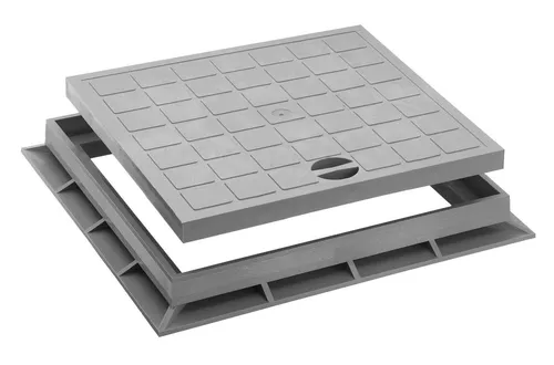 Schachtabdeckung mit Rahmen 40 x 40 cm - Baudrainagen, robuste und langlebige Abdeckung für zuverlässigen Schutz und einfache Installation.