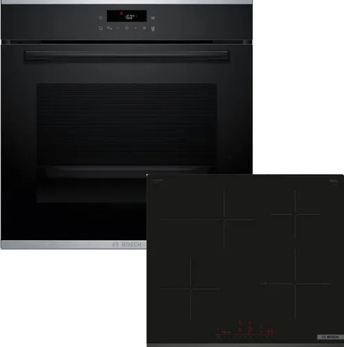 Bosch Einbau-Backofen-Set HBA271BB3 mit Induktionskochfeld