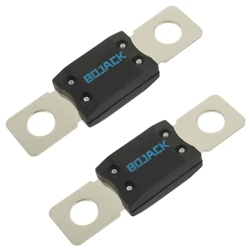 BOJACK MEGA/AMG Hochstromsicherung Bolt-on Sicherung 200A Ampere für PKW, LKW, Baufahrzeuge, Busse, Wohnwagen (Packung mit 2 ANM-Sicherungen 200A)