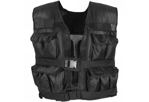 GORILLA SPORTS Gewichtsweste Tragetasche, Verstellbar, 10kg 20kg Gewichte, Schwarz - Trainingsweste