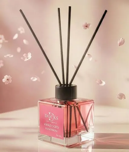 Docks Hochwertiger Raumduft Kirschblüte (Sakura) – Edle Japanische Kirsche – Floraler Diffuser, 110ml Cherry Blossom
