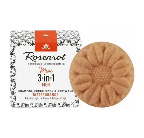 Rosenrot Festes Haarshampoo Fester Mini ShampooBit® - Men 3in1 Bitterorange 30g