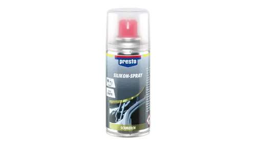 presto Silikonschmierstoff Spray 150 ml - Vielseitiger Silikonschmierstoff für reibungslose Bewegungen und Schutz von Oberflächen. Ideal für den professionellen Einsatz in verschiedenen Anwendungen.