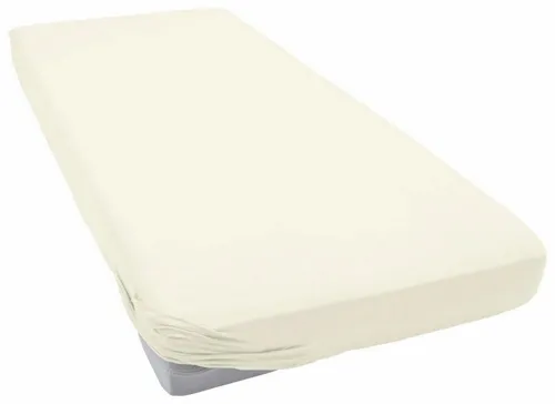 Primera Spannbettlaken Mako-Feinjersey Spannbetttuch, Mako-Jersey, Gummizug: rundum, (1 Stück), Geeignet für Standardmatratzen bis 22 cm, 100% Baumwolle