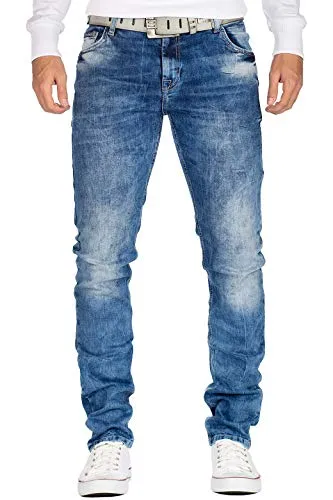 Cipo & Baxx Herren Jeans CD533-bans Blau W31/L34 - Modische Slim-Fit Jeans für Herren – Die Cipo & Baxx Jeans vereinen lässigen Style mit hohem Tragekomfort und passen ideal zu jedem Outfit.