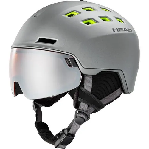 HEAD Radar Visier Skihelm anthrazit - 52-55cm - Skihelm mit integriertem Visier, ideal für Brillenträger. Bietet besten Durchblick und Schutz vor Wind und Wasser. Innovatives Sphere Fit System für perfekten Sitz.