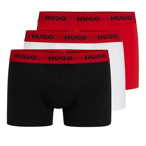 HUGO UNDERWEAR Trunk Triplet Pack, Herren Gr. L in rot von HUGO BOSS
