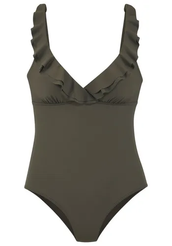 Badeanzug JETTE Damen Gr. 36 Cup D, elegant in Oliv von JETTE