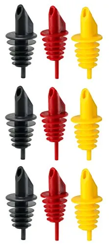 Ausgießer schwarz - rot - gelb im Set