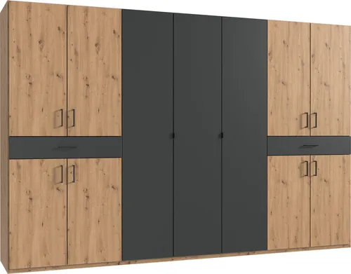 Wimex Drehtürenschrank Tibet - Geräumiger Kleiderschrank mit 2 Schubladen, in verschiedenen Farben erhältlich, ideal für das Kinderzimmer und bietet viel Stauraum für Kleidung und Spielzeug.