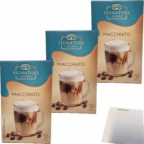 Krüger Signature Blend Macchiato 3er Pack 3x144g Packung 24 Portionen usy Block