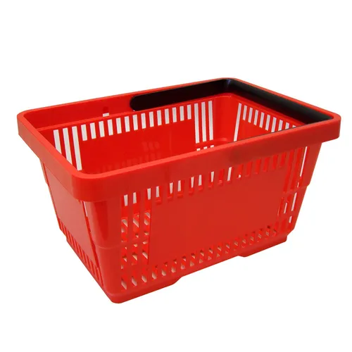 Einkaufskorb aus Kunststoff mit Henkel 20 Liter 40cm stapelbar rot