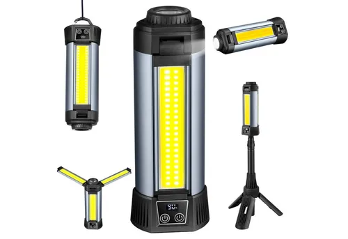 12in1 Multifunktionsleuchte LED Leuchte Akku - Elektrische Camping-Laternen mit 2000 Lumen, 6000 mAh Akku und Powerbank-Funktion – ideal für Garten, Outdoor und Werkstatt. Vielseitige Einsatzmöglichkeiten dank abnehmbarer Teleskopstange und Magnethalterung.