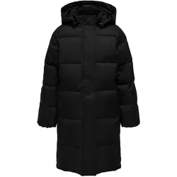 KIDS ONLY Steppmantel KOGIRENE PUFFER COAT OTW NOOS - Funktionsjacke in modischem Schwarz mit praktischen seitlichen Druckknöpfen, ideal für kalte Tage und pflegeleicht durch Maschinenwäsche.