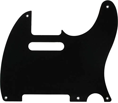 Fender Genuine Replacement Part Pickguard ‘52 Telecaster® - Gitarren- & Bass-Zubehör, hochwertiger schwarzer Pickguard aus Kunststoff, ideal für die individuelle Anpassung Ihrer E-Gitarre.