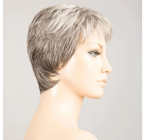 Ellen Wille Hairpower Perücke - Risk Large 39.51.60 salt/pepper mix - Dynamische Perücke mit fransigen Spitzen und modernem Stufenschnitt. Angenehm zu tragen und ideal für einen frechen Look. Teil-Monofilament-Wirbel und hochwertiges Synthetikmaterial sorgen für besten Tragekomfort.