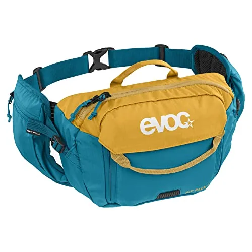 evoc HIP PACK 3l + 1.5l Bladder - Praktische Bike-Hüfttasche - Gürteltaschen mit integrierter 1,5l Trinkblase für durstige Mountainbiker. Rückenfrei und optimal belüftet dank VENTIFLAP-System, ideal für Bike-Touren.