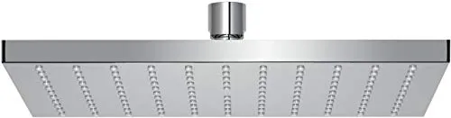 NIKLES NIKABSQKB25 Kopfbrause XL Quadro 250 verchromt - Einbauduschkopf mit intelligenter Wasserverteilung und geregelter Durchflussmenge von 12l/min bei 3bar, schwenkbar für individuellen Duschkomfort.
