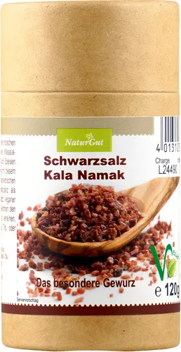 Schwarzsalz Kala Namak Feinsalz Veganer Salz Exotisches Würzmittel Eiersalz 120g