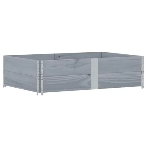 vidaXL Paletten Aufsatzrahmen 2 STK. - Stapelbare Hochbeete aus Kiefernholz - Hochbeete-Kit aus robustem, langlebigem Kiefernholz, ideal für die Gestaltung von Gartenlandschaften. Stapelbar und faltbar für platzsparende Lagerung und vielseitige Nutzung.