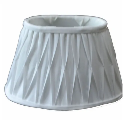 Dirk Davids Lampenschirm Oval Plissee Weiß TL 25-15-16 in weiß von Dirk Davids Leuchten GmbH