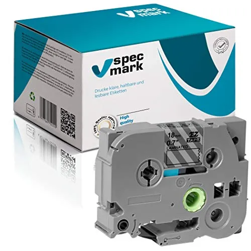 specmark Schriftband TZe-141 18mm x 8m Schwarz auf Durchsichtig Band kompatibel mit Drucker Brother PT P-touch AZe-141 EZe-141 TZ-141 TZ2-141