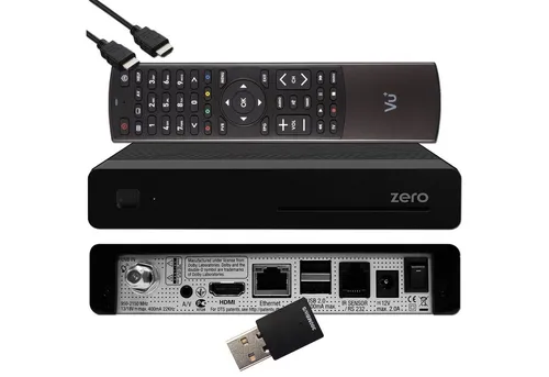 VU+ Zero Linux Full HD Sat Receiver - inkl. 300 Mbits Wifi Stick, für optimales Fernseherlebnis ohne Kabelsalat