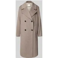 s.Oliver RED LABEL Relaxed Fit Mantel mit Woll-Anteil in Taupe Melange, Größe 46