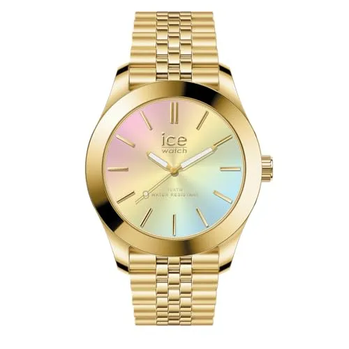 ICE-WATCH - Ice Steel Gold Rainbow - Montre dorée Pour Femme Avec Bracelet en Acier inoxydable - 024747 (Small)