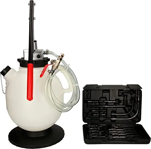 KS TOOLS Getriebeölfüllgerät mit 15-tlg. Adapterset - Ölwechselwerkzeuge für Ford, BMW, VW und MB, ideal zum einfachen Befüllen von Getrieben und Differentialen mit einem praktischen 15-tlg. Adaptersatz.