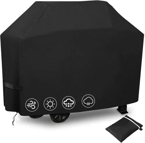 CSYY Grillabdeckung 145 x 61 x 117 cm - Wetterfest und UV-beständig - Grillzubehör: Schützen Sie Ihren Gasgrill mit dieser robusten, wasserdichten Abdeckung aus 210D Oxford-Gewebe vor Regen, Schnee und Sonne. Verstellbare Passform und einfache Reinigung für maximalen Komfort.