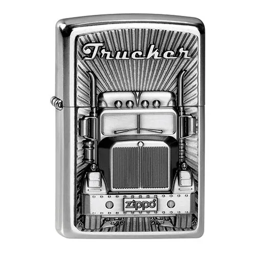 Zippo Street Chrome Trucker Feuerzeug in silber von Zippo GmbH