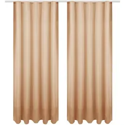 Bestgoodies Dekoschal Ellen Universalband Blickdicht 2er Pack - 140x245 cm Sandgrau