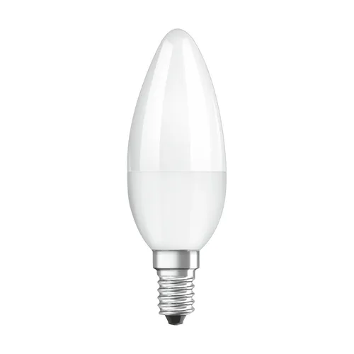 OSRAM LED-Lampe SUPERSTAR CLASSIC B 40 E14 4,9 W matt - Energiesparlampe mit 4,9 W, dimmbar und warmweißem Licht (2700K) für eine angenehme Atmosphäre. Ideal für Haushalt und Außenleuchten (IP44). Hohe Lebensdauer von bis zu 25.000 Stunden.