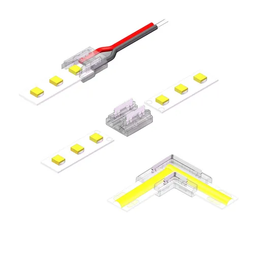 Produktbild kalb | LED Verbinder Set, 8mm COB und SMD LED Streifen, 9-teilig, Anschlusskabel