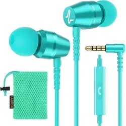 In-Ear Kopfhörer mit Kabel und Mikrofon, klarer Stereo-Sound, 3.5-mm-Anschluss, ergonomischer Sitz, ideal für Musik, Filme und Anrufe