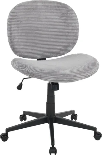 Drehstuhl Tilo aus der DUO COLLECTION, grau - Bürostuhl mit höhenverstellbarer Sitzfläche und Wippmechanik, ideal für komfortables Arbeiten in Home Office oder Büro. Robuster Bezug aus 100% Polyester.