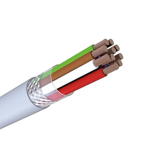 WITTKOWARE LiYCY 8x0,14mm² Elektronik-Steuerleitung mit Geflecht Abschirmung, Kupfer, Mantelfarbe grau, Kabellänge 25m