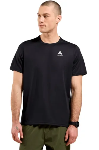 Odlo Wander- und Freizeit T-Shirt Crew Neck Cardada (100% Polyester) schwarz Herren, Größe M - Vielseitiges ODLO CARDADA T-Shirt für besten Tragekomfort. Das Funktionsshirt aus Mini Jacquard-Material leitet Schweiß effektiv ab und trocknet schnell. Ideal für aktive Tage, auch bei warmem Wetter.
