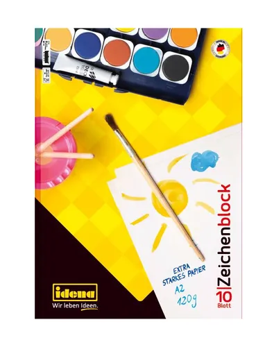 Zeichenblöcke DIN A2 - 10 Blatt je Block, 120g/m² - Hochwertige Zeichenblöcke mit 10 Blatt, ideal für Künstler und Schüler. Das 120g/m² Papier bietet optimale Stabilität und Farbaufnahme.