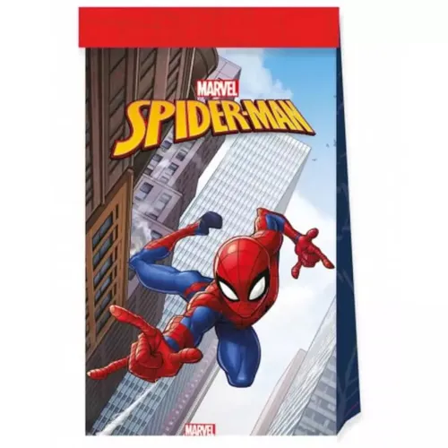 Torebki papierowe Procos Spiderman Crime Fighter 22x13 cm 4 szt. P 5201184938690