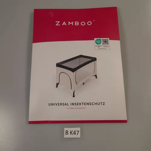 Zamboo Universal Insektenschutz / Mückennetz für Baby-Reisebetten Grau NEU