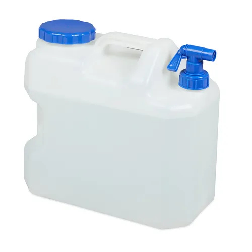 Wasserkanister 23L mit Hahn - ideal für Camping - Robuster Wasserbehälter mit 23 Litern Volumen, perfekt für Camping und Outdoor-Aktivitäten. Aus langlebigem Kunststoff, leicht zu transportieren und zu befüllen.