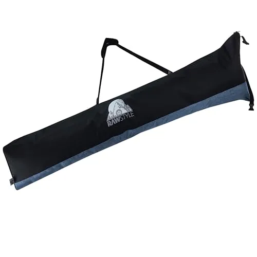 BambiniWelt by Rafael K. Snowboardtasche für Board, Boots & Helm - mit verstellbarem Rolltop-Boardbag 140-170 cm - Snowboard Hülle wasserdicht - Schulterpolster und Spanngurt (meliert Marine)