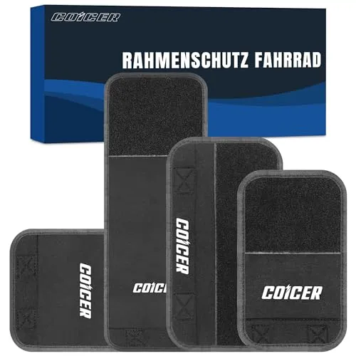 COICER Fahrrad Rahmenschutz Transport | 4er Set |Transportschutz passend für Thule Fahrradträger Carbon Rahmen Schutz fahrradträger Zubehör Ebike Rahmenschutz Befestigung (M,L,XL,XXL)