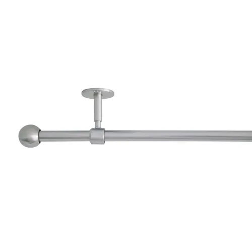 ondeco Gardinenstange 2 in 1 - Ausziehbar & Verstellbar für schwere Vorhänge - Einzelfensterstangen - Hochwertiges Komplettset für individuelle Fensterbreiten, stabil und ideal für schwere Vorhänge, einfach zu montieren, in Schwarz oder Edelstahl-Optik.