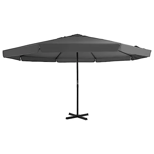 vidaXL Sonnenschirm 500cm Anthrazit - Ampelschirm für optimalen Sonnenschutz - Sonnenschirm mit UV-beständigem Polyester, ideal für Garten und Terrasse. Stabiler Alumast und einfacher Kurbelmechanismus für komfortable Nutzung.