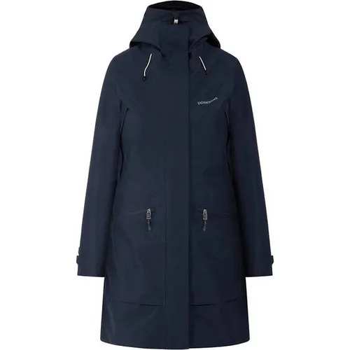 Didriksons Ilma WNS Parka 8 - Wasserdichter Damen Parka in Dark Night Blue - Funktionsjacke mit 10.000 mm Wassersäule, atmungsaktiv und winddicht. Ideal für Outdoor-Aktivitäten, ausgestattet mit verstellbarer Kapuze und reflektierenden Details für mehr Sicherheit.