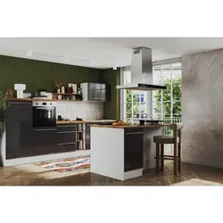 Moderne Inselküche Gabriel 320 cm von Respekta in grau von Respekta