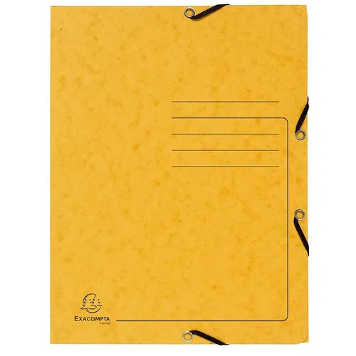 Exacompta Eckspanner DIN A4 gelb 25 Stück - Aktendeckel, Sammelmappen – Strapazierfähige Eckspanner für bis zu 200 Blatt, ideal zum sicheren Transport und zur Aufbewahrung von Unterlagen.